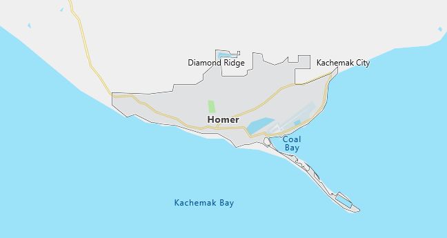 Map of Homer, AK