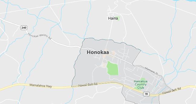 Map of Honokaa, HI