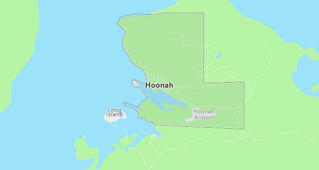 Map of Hoonah, AK