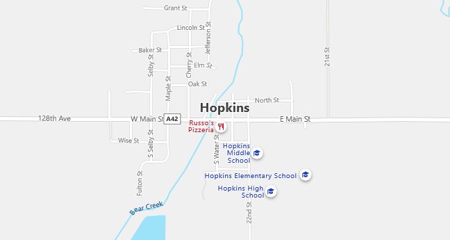 Map of Hopkins, MI