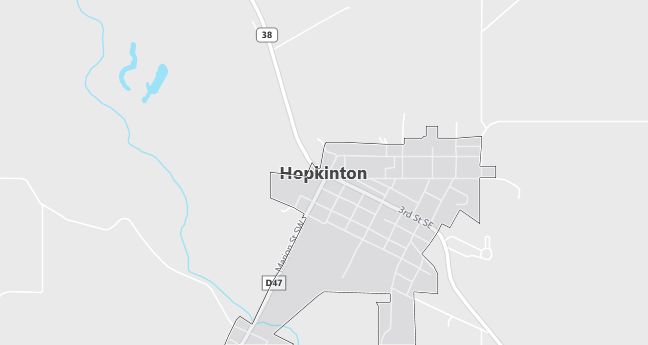 Map of Hopkinton, IA