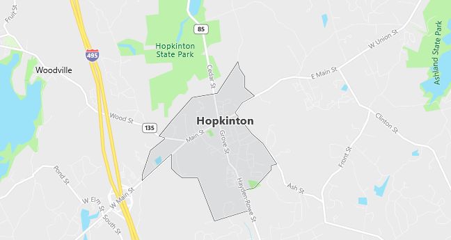 Map of Hopkinton, MA