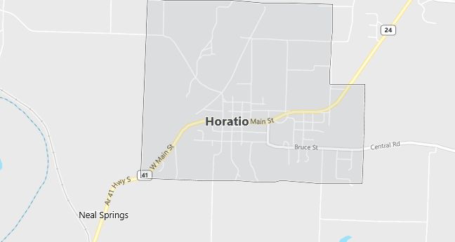 Map of Horatio, AR