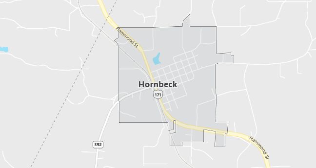 Map of Hornbeck, LA