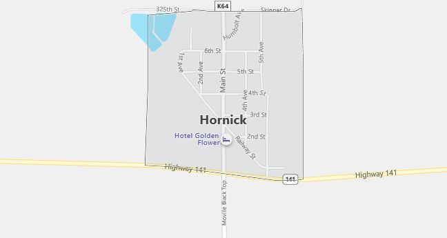 Map of Hornick, IA