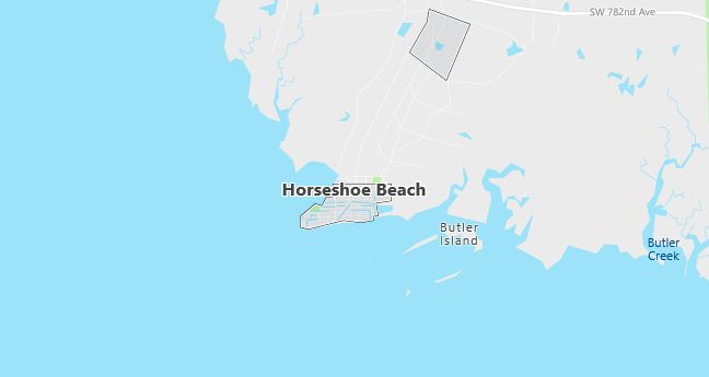 Map of Horseshoe Beach, FL