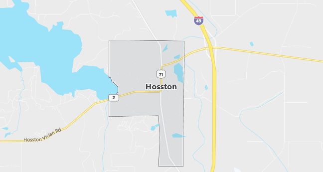 Map of Hosston, LA