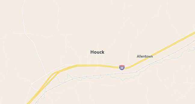 Map of Houck, AZ