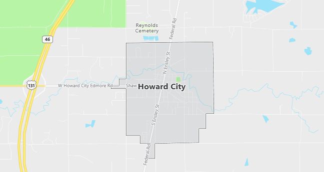 Map of Howard City, MI