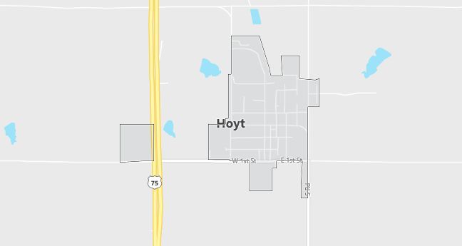 Map of Hoyt, KS