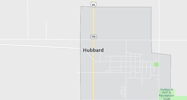 Map of Hubbard, IA