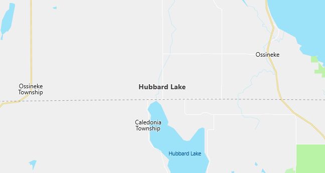 Map of Hubbard Lake, MI