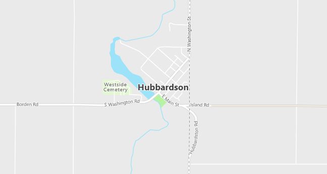 Map of Hubbardston, MI