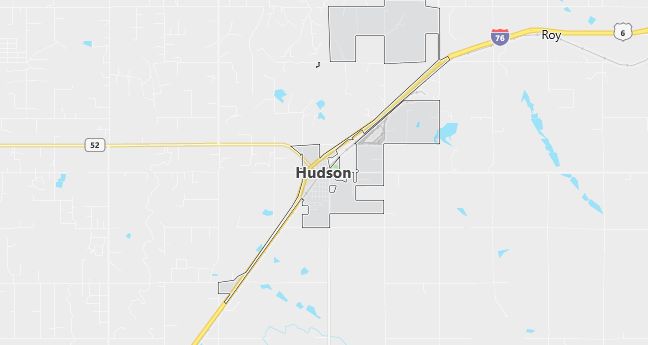 Map of Hudson, CO