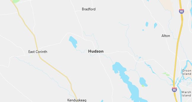 Map of Hudson, ME