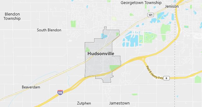 Map of Hudsonville, MI