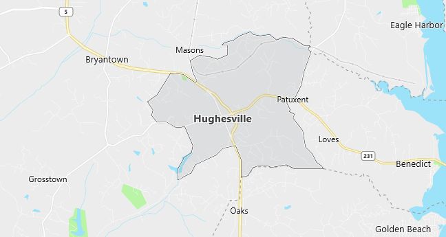 Map of Hughesville, MD