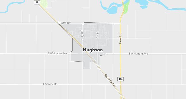 Map of Hughson, CA