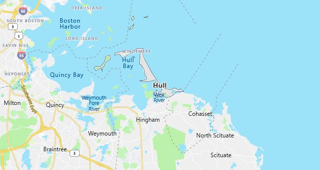 Map of Hull, MA