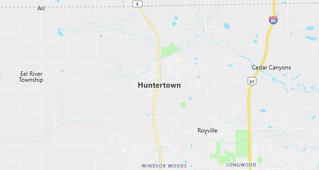 Map of Huntertown, IN