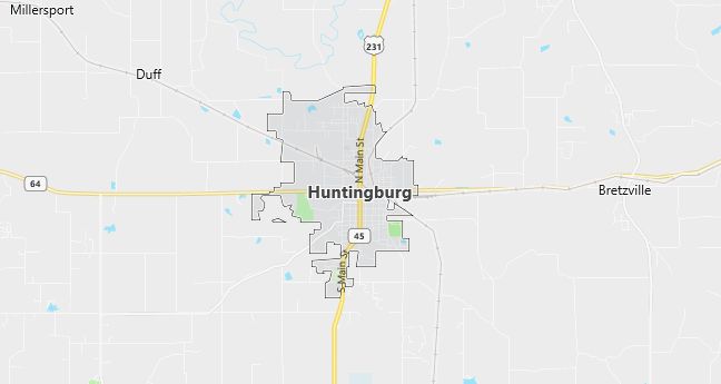 Map of Huntingburg, IN