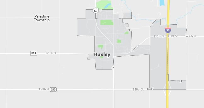 Map of Huxley, IA