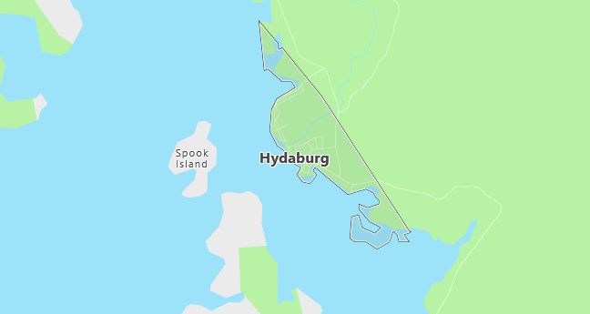 Map of Hydaburg, AK