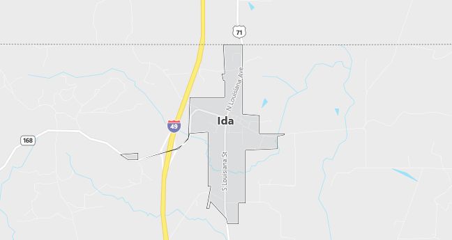 Map of Ida, LA