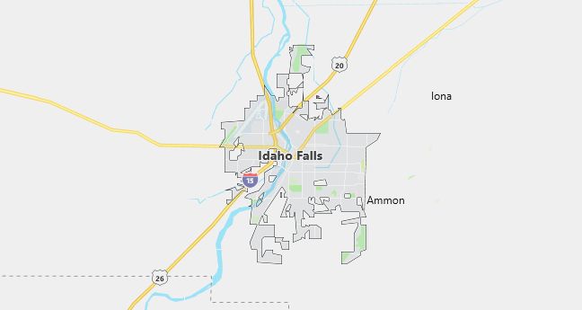 Map of Idaho Falls, ID