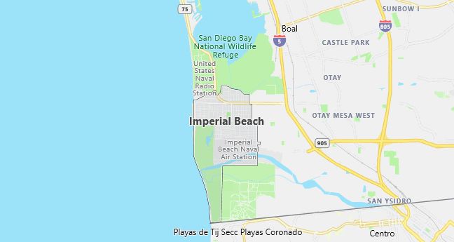 Map of Imperial Beach, CA