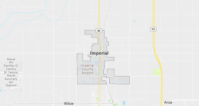 Map of Imperial, CA