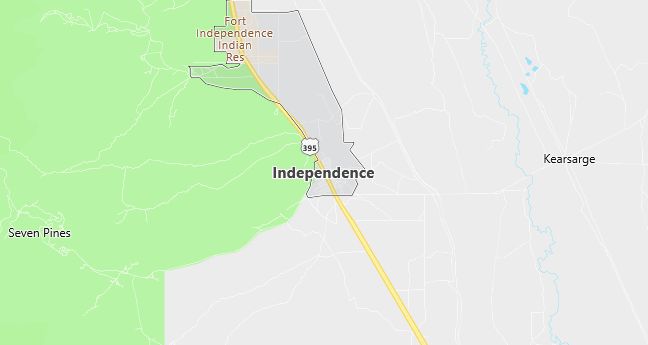 Map of Independence, CA