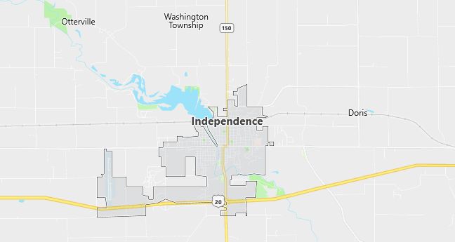 Map of Independence, IA