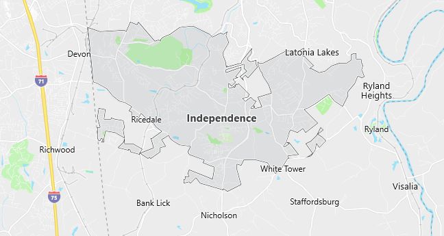 Map of Independence, KY