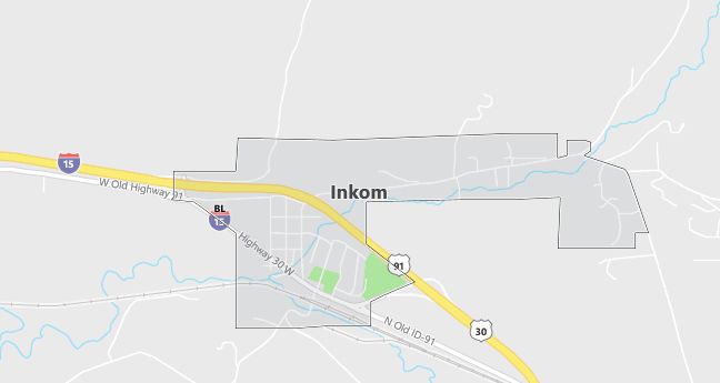 Map of Inkom, ID