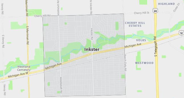 Map of Inkster, MI