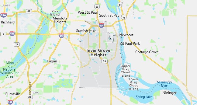 Map of Inver Grove Heights, MN