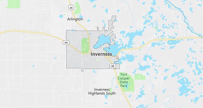 Map of Inverness, FL