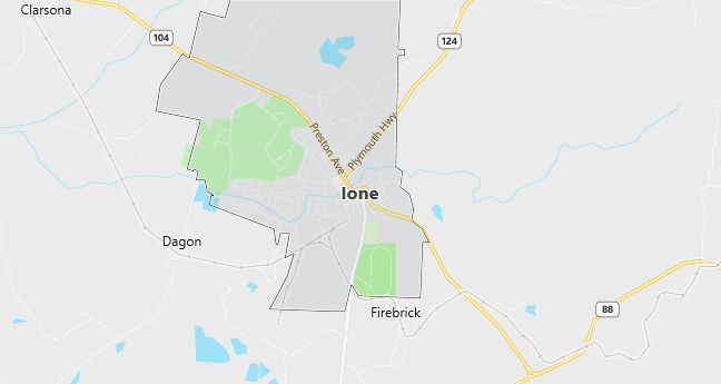 Map of Ione, CA