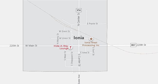 Map of Ionia, IA