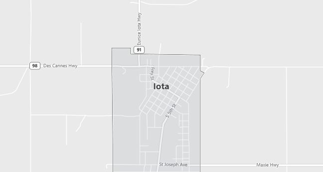 Map of Iota, LA