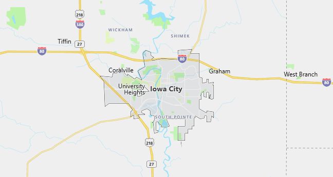 Map of Iowa City, IA