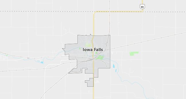 Map of Iowa Falls, IA