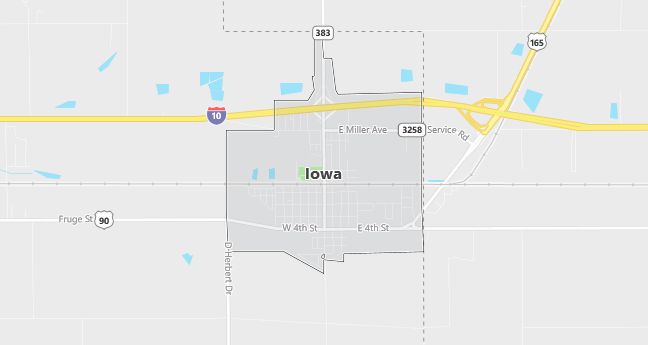 Map of Iowa, LA