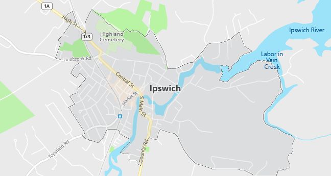 Map of Ipswich, MA