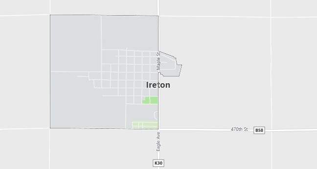 Map of Ireton, IA