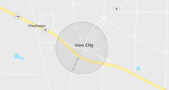 Map of Iron City, GA