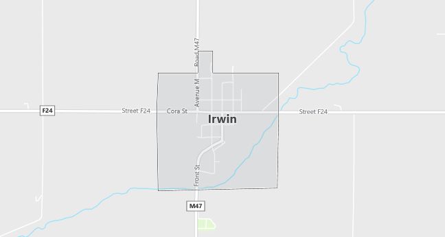 Map of Irwin, IA