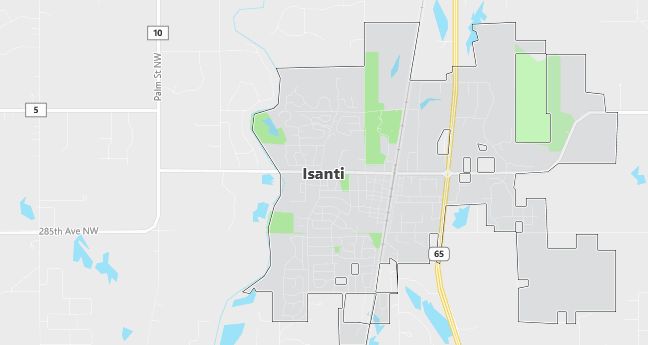 Map of Isanti, MN