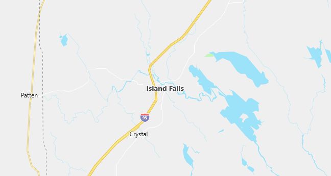 Map of Island Falls, ME